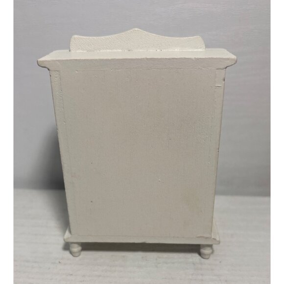 Hand-Painted Miniature Wooden Cabinet & Shelf Set With Floral Design Dollhouse - Picture 2 of 12